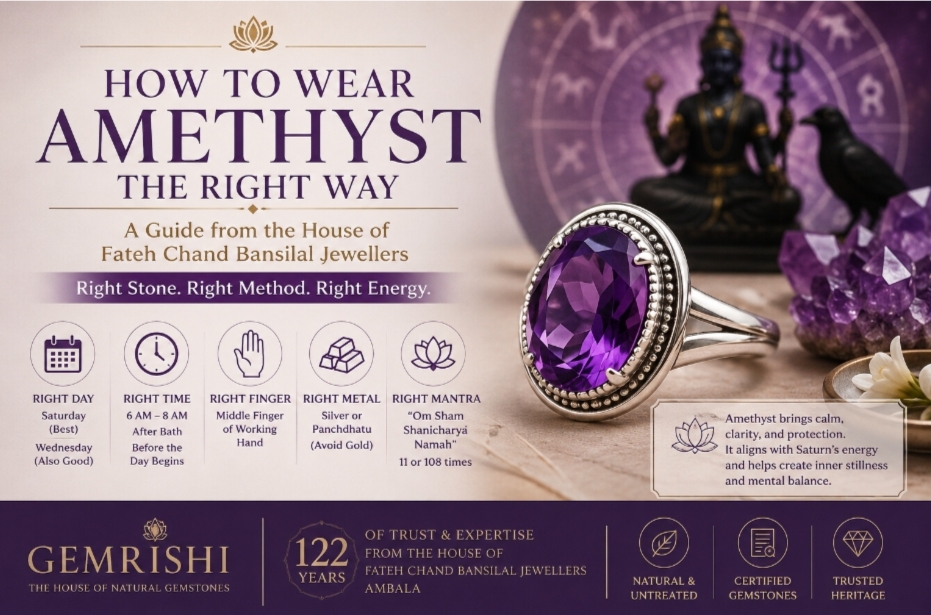 How to Wear Amethyst the Right Way  A Guide from the House of Fateh Chand Bansilal Jewellers