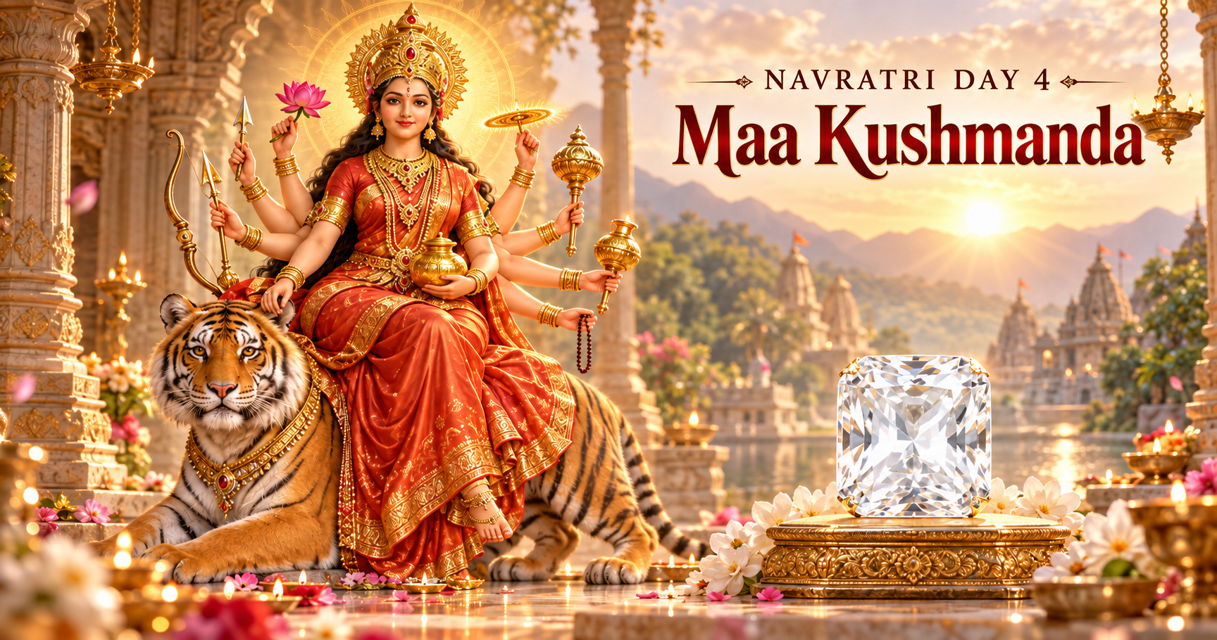 Maa Kushmanda and White Sapphire: Exploring the Navratri Day 4 Connection