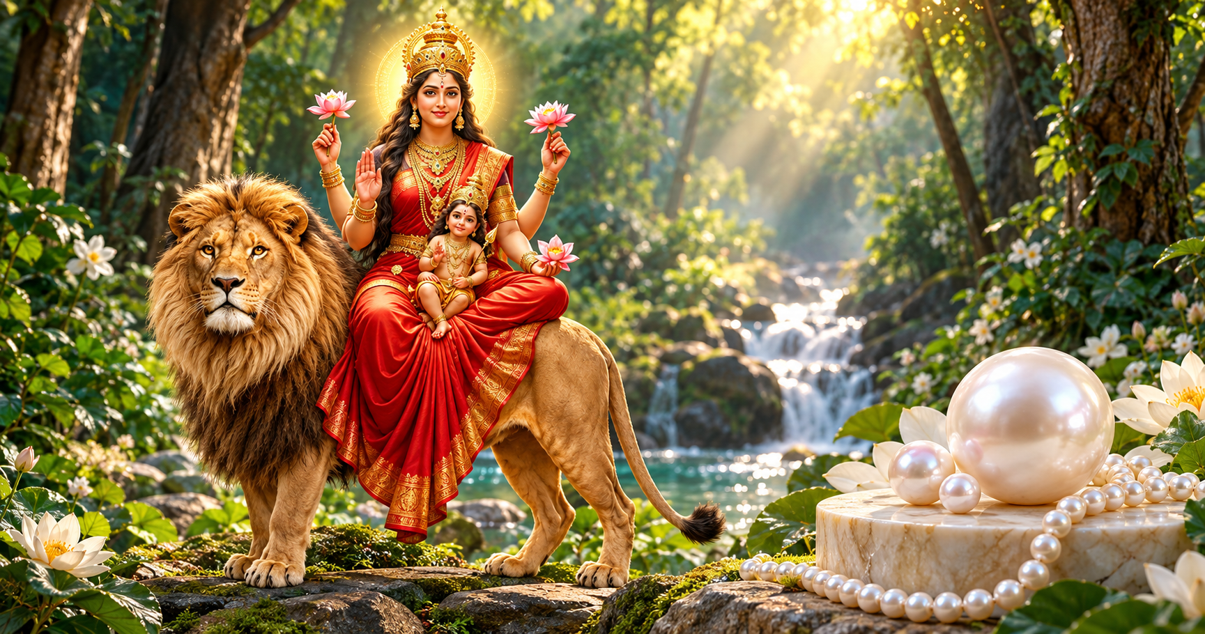 Maa Skandamata on Panchami: Exploring the Symbolism of Pearl and Motherhood