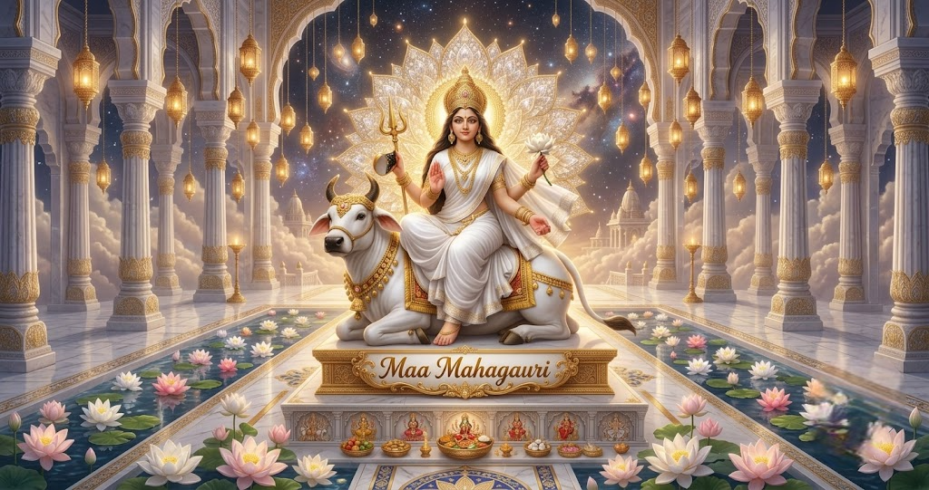 # Navratri Day 8 (Ashtami Puja): Maa Mahagauri – The Goddess of Purity, Peace, Grace & Forgiveness