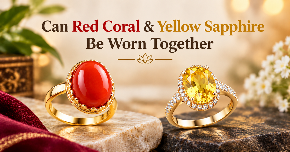 Can I Wear Red Coral and Yellow Sapphire Together? Vedic Astrology Guide