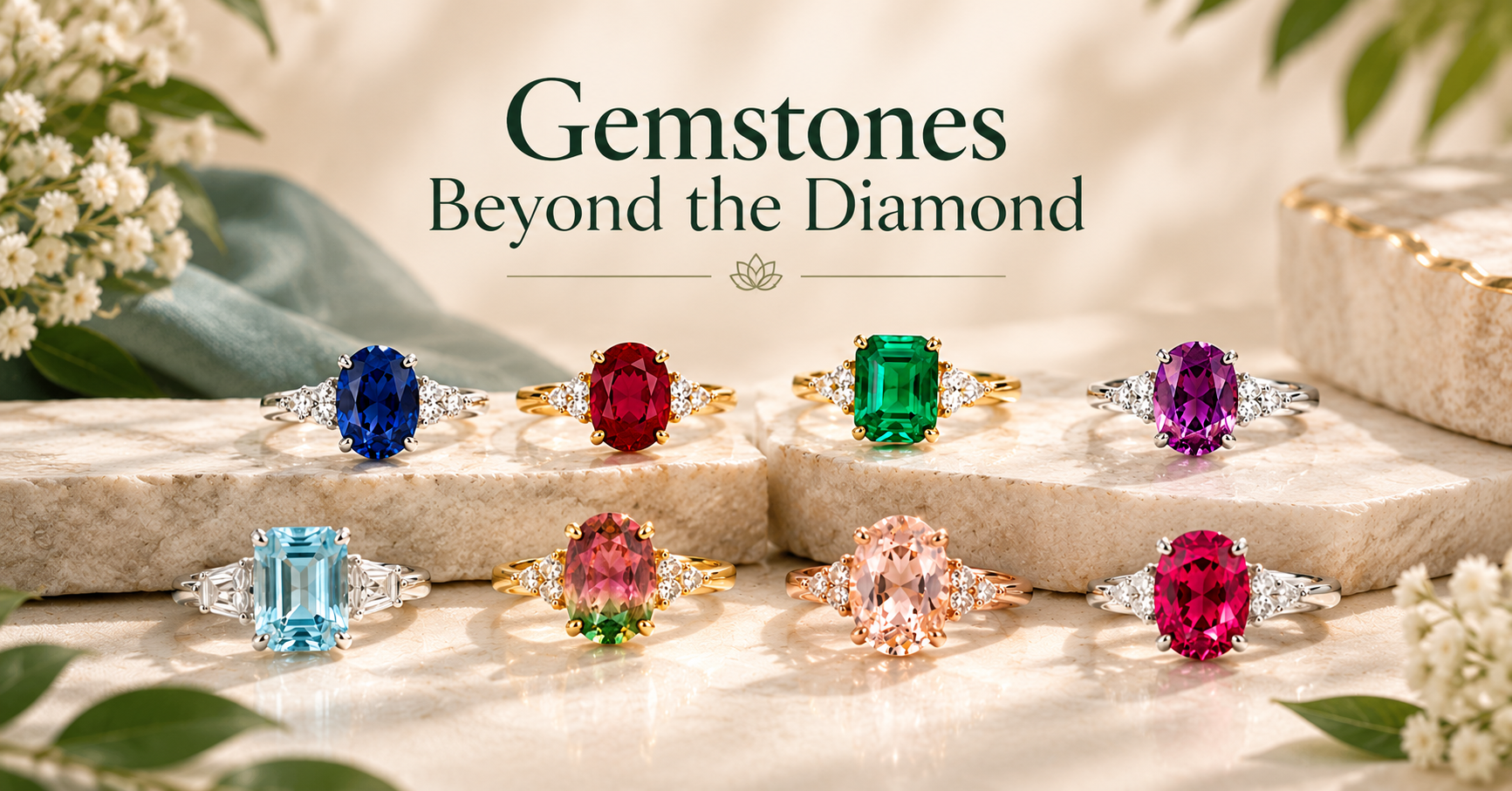 Beyond Diamonds: 8 Vibrant Coloured Gemstones for Every Style & Occasion