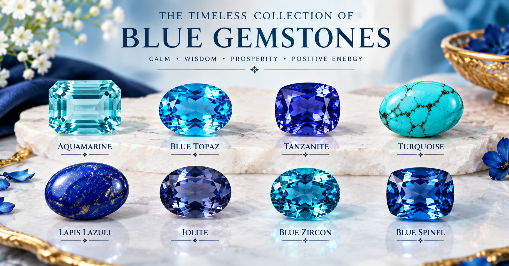 Top Blue Semi-Precious Gemstones for Rings, Pendants and Bracelets