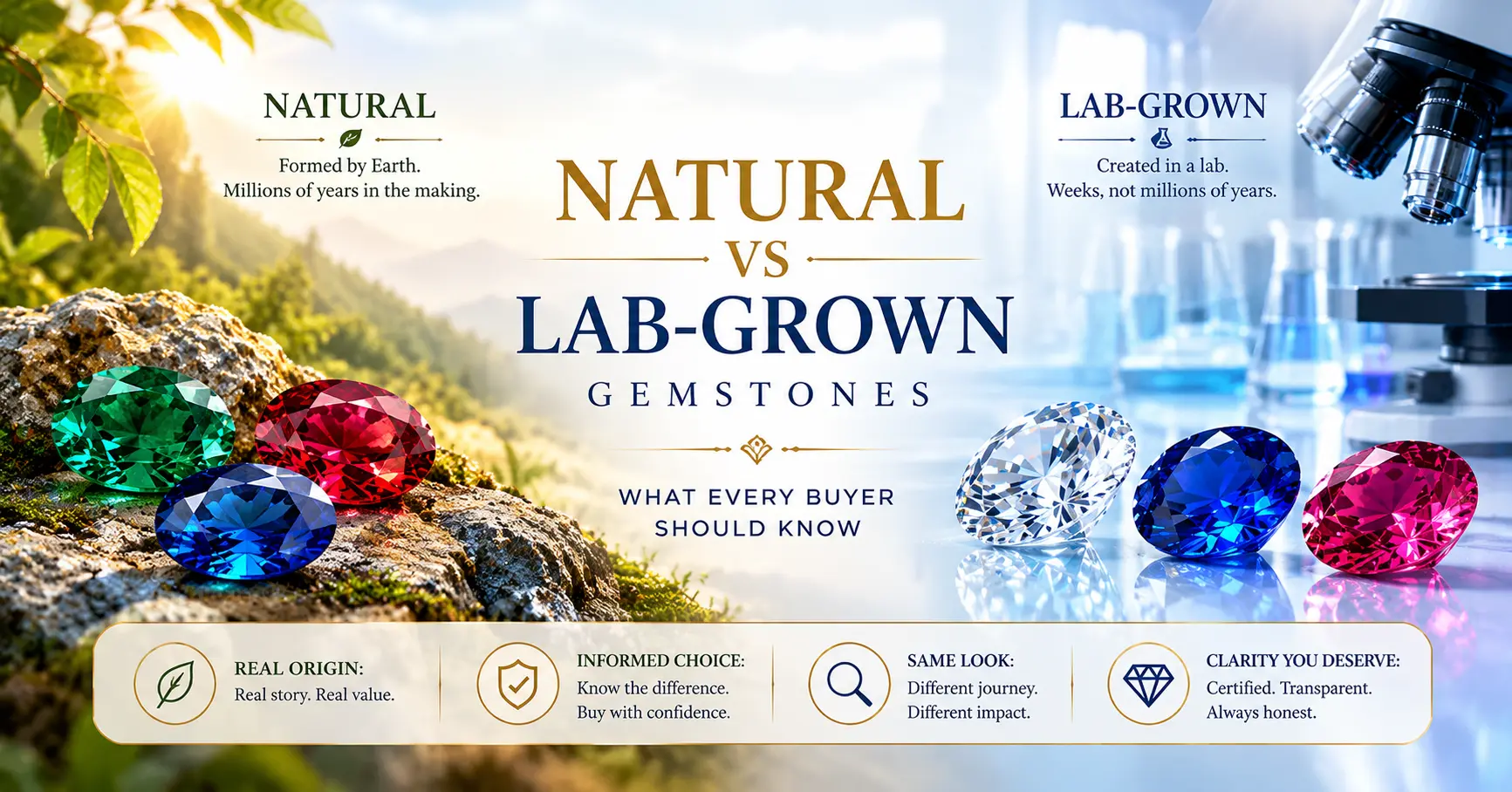 Natural vs. Lab-Grown Gemstones: Identification Tests, Key Differences and Disclosure Rules