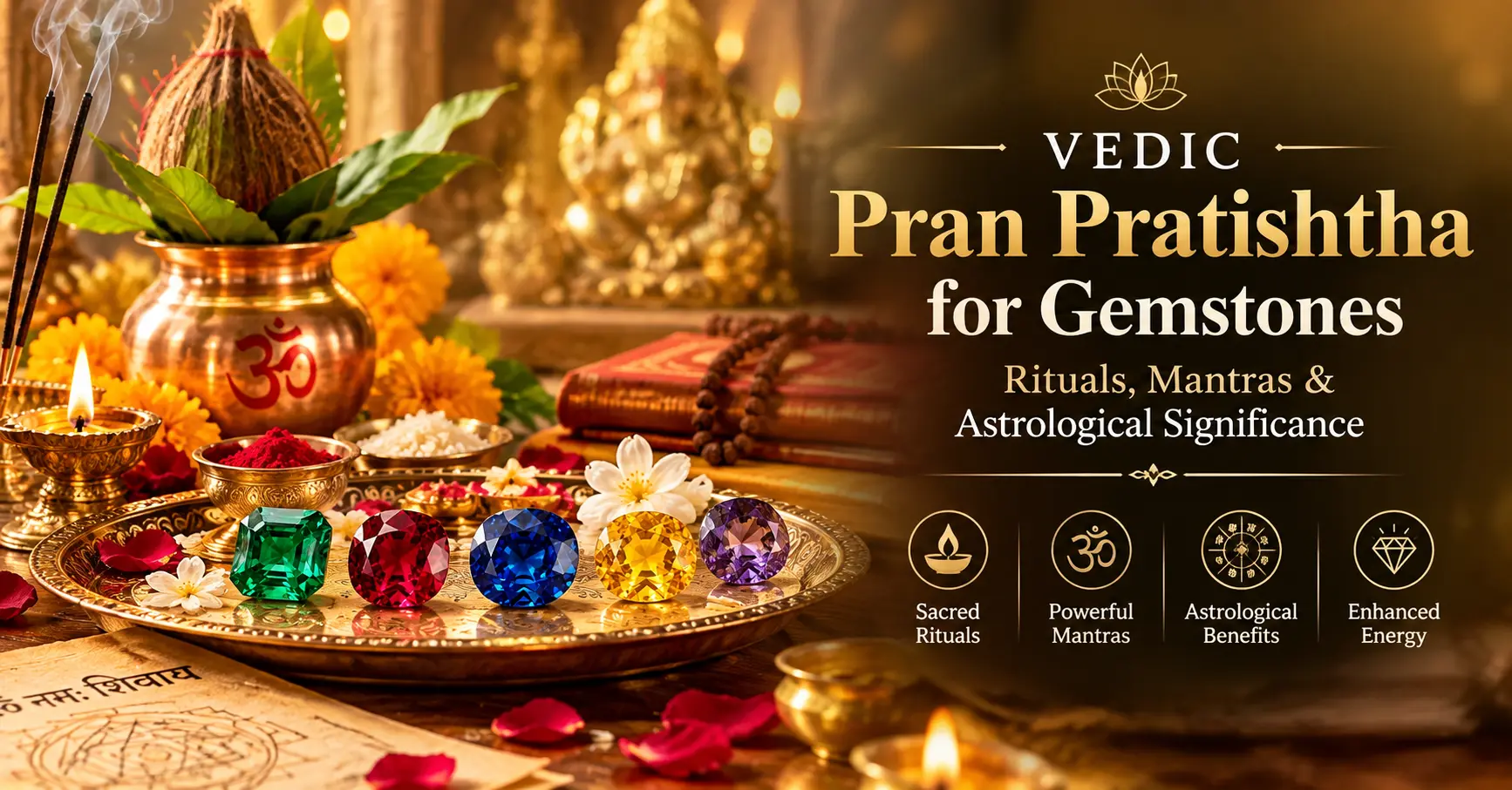 Vedic Pran Pratishtha for Gemstones: Rituals, Mantras & Astrological Significance