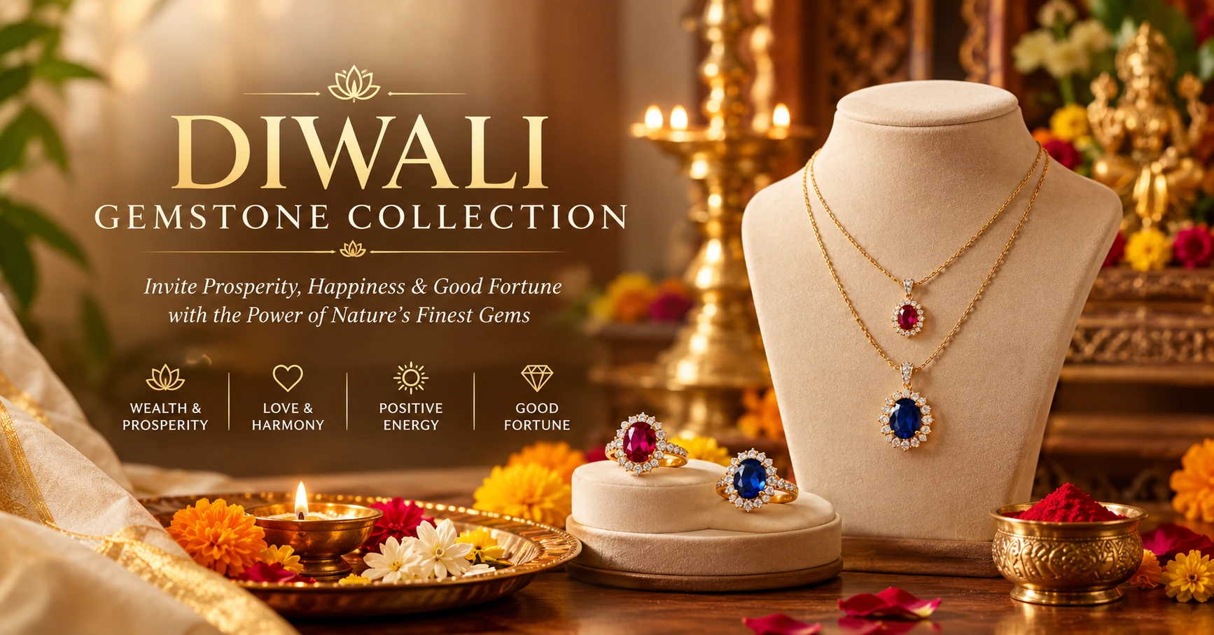 Diwali Jewellery Trends 2026: How to Style Ruby, Emerald, Sapphire & Other Colourful Gemstones