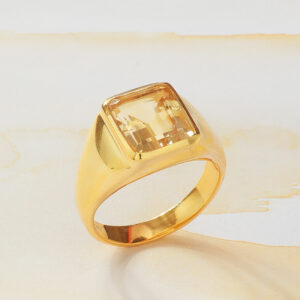 Bolivian Citrine Ring for Male by Mandala