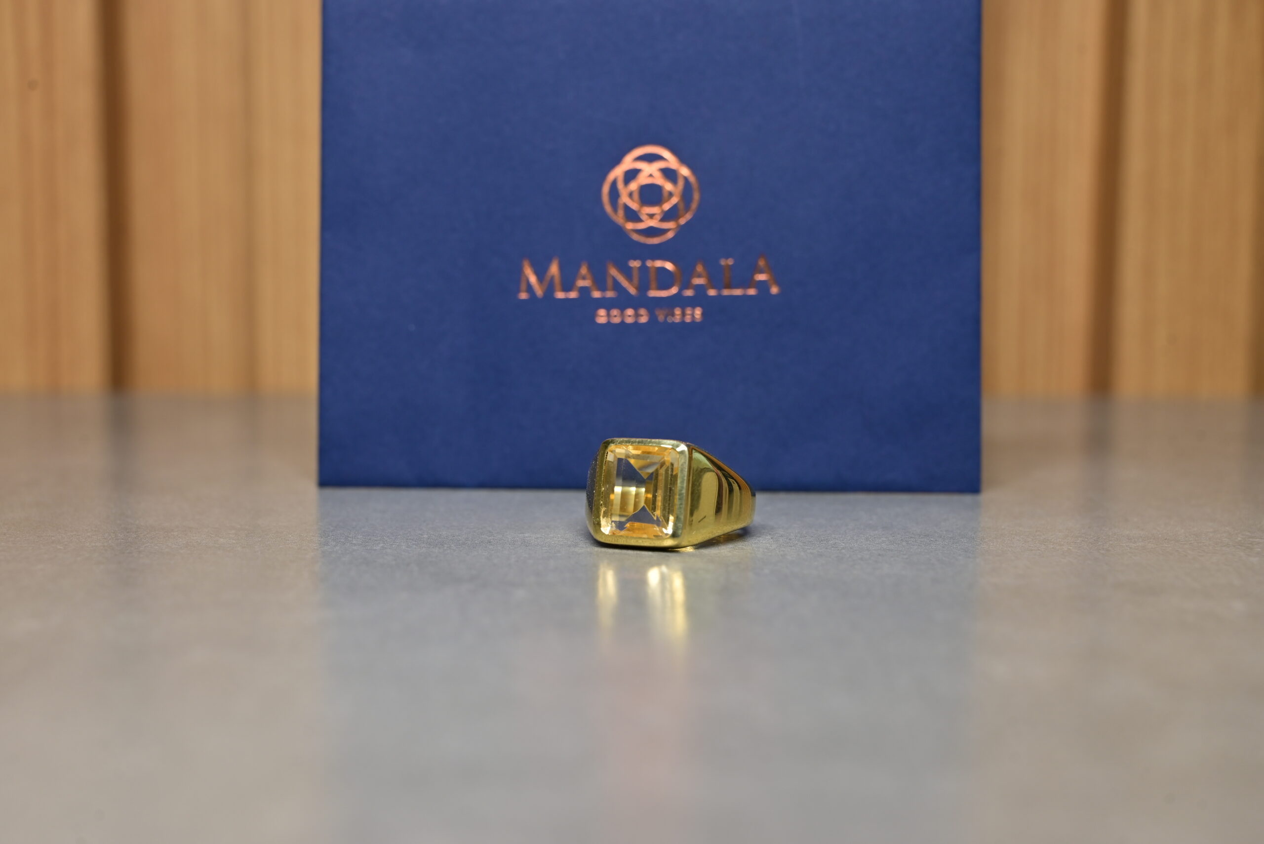 Bolivian Citrine Ring for Male by Mandala