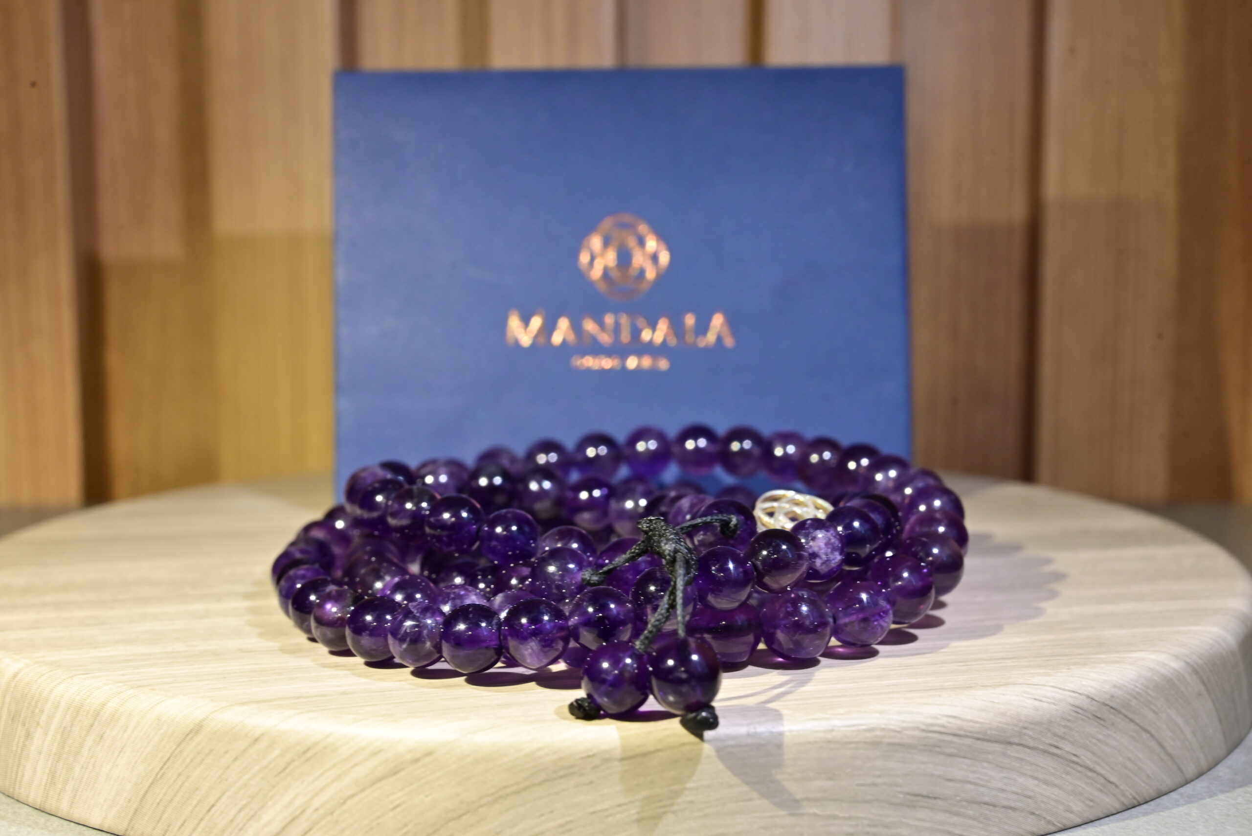 Brazilian Dark Amethyst Mala Wavelength 32,876 KHZ by Mandala