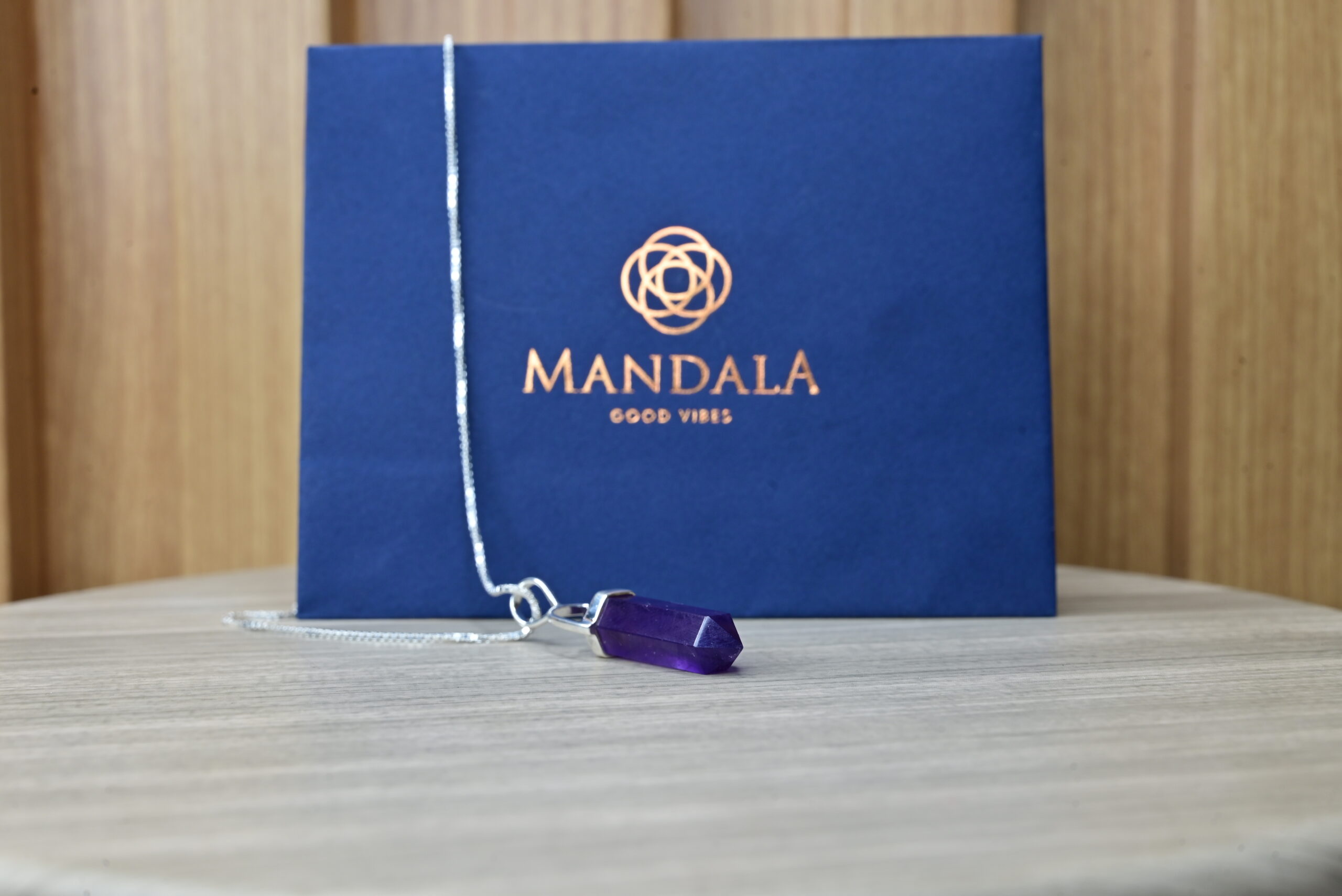 Brazilian Dark Amethyst Pendant Wavelength 32,876 KHZ by Mandala