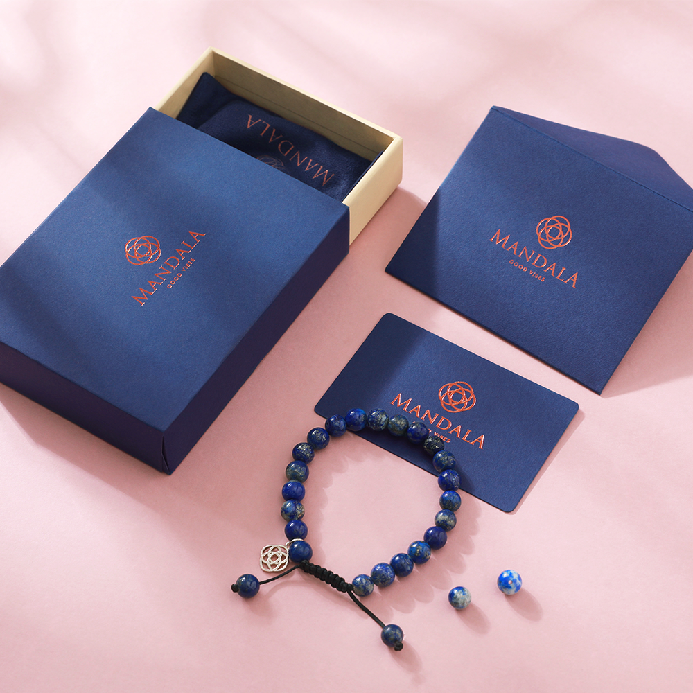 Afgan Lapis Lazuli Bracelet Wavelength 852 Hz by Mandala