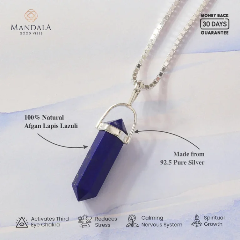 Afgan Lapis Lazuli Pendant Wavelength 852 Hz by Mandala