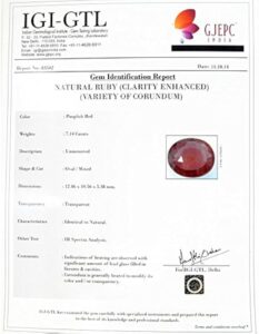 IGI GTL Emerald certification for gemstone authenticity
