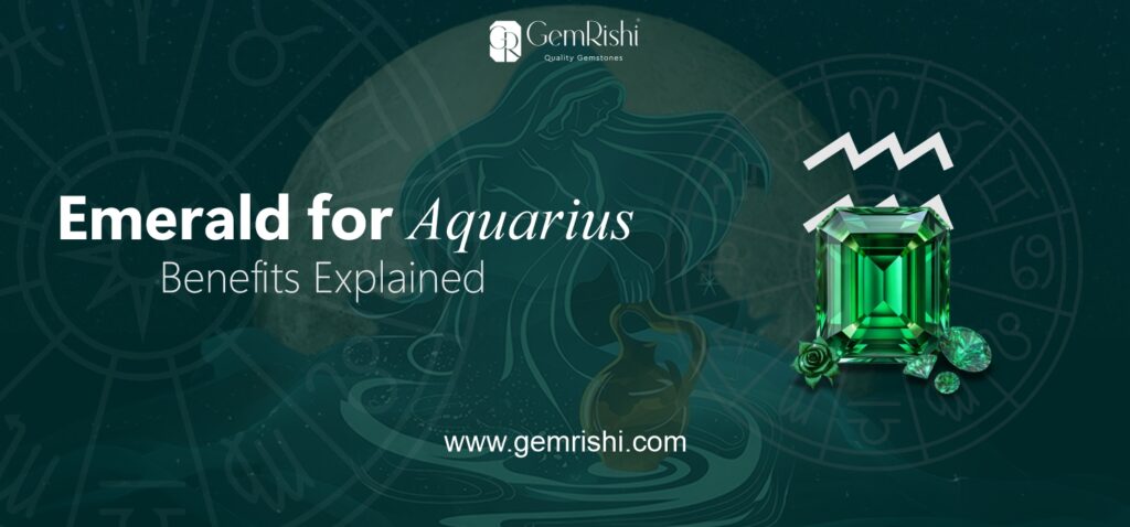 Aquarius birthstone emerald benefits image.